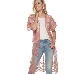 Lauren Conrad Lace Vest Topper Duster